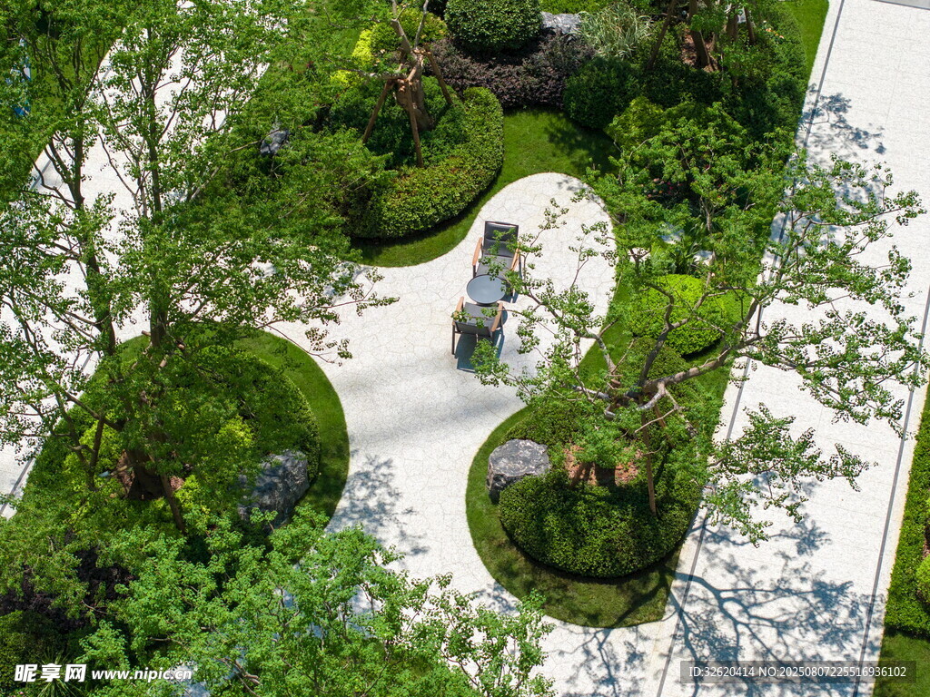 日式庭院景觀俯瞰圖