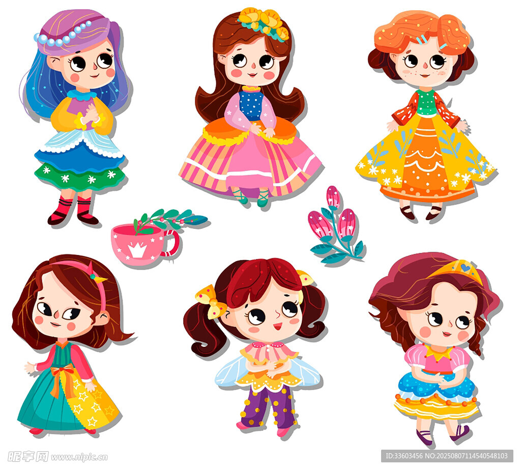 可愛卡通小女孩服飾形象