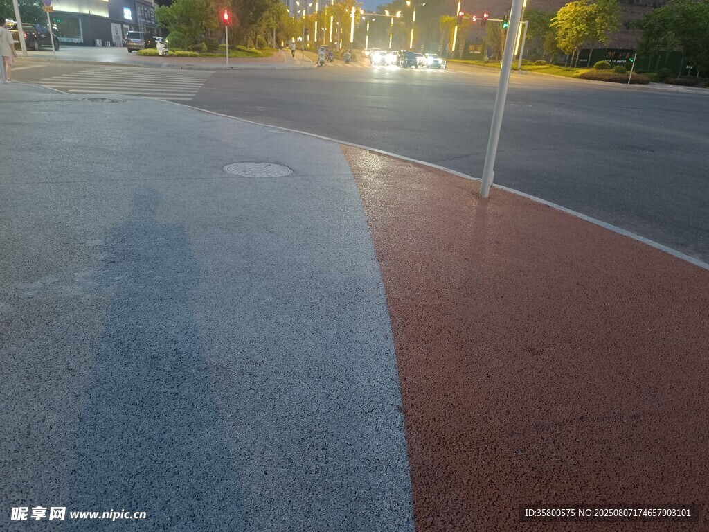 城市道路彩色路面景觀