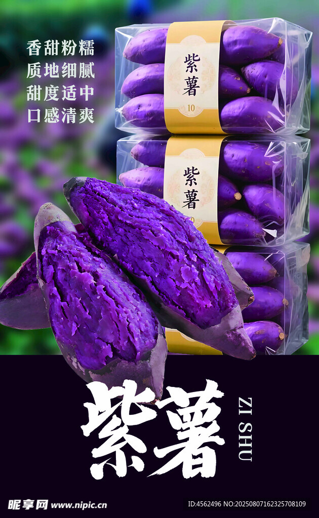 新鮮紫薯展示