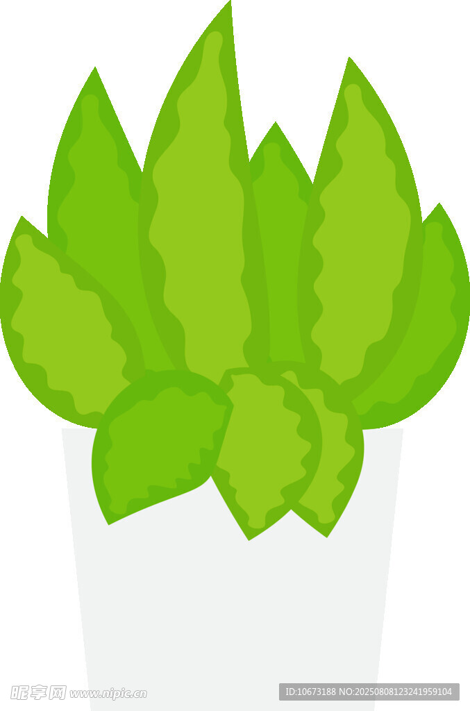 盆栽綠植蘆薈插畫