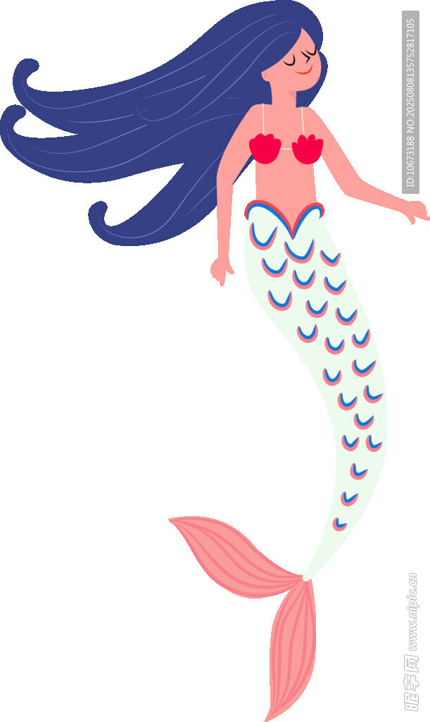 可愛卡通美人魚形象
