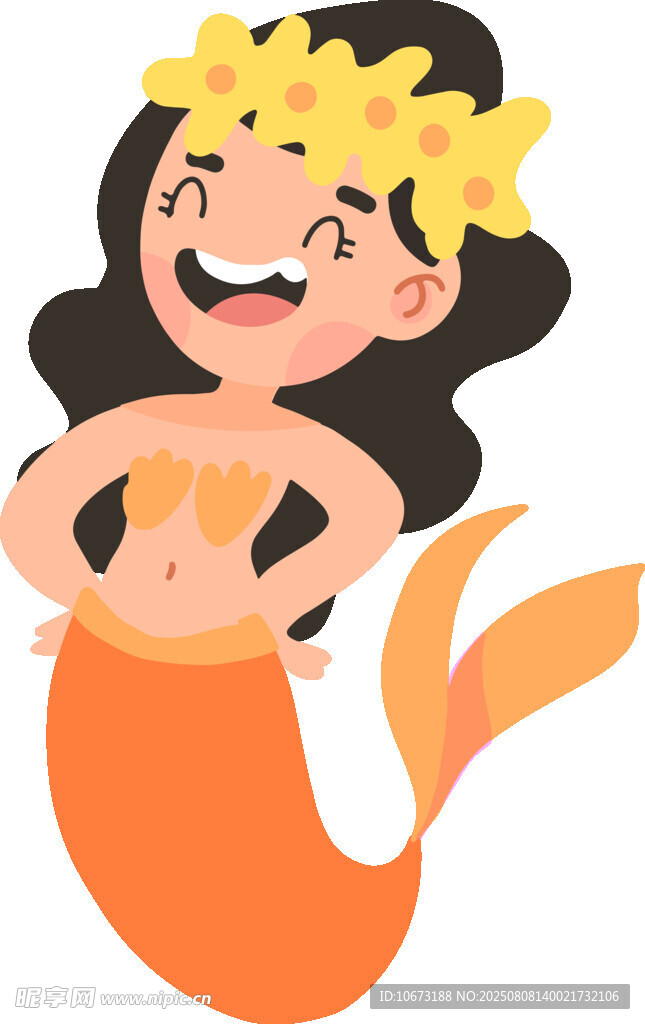 歡樂(lè)的美人魚(yú)女孩