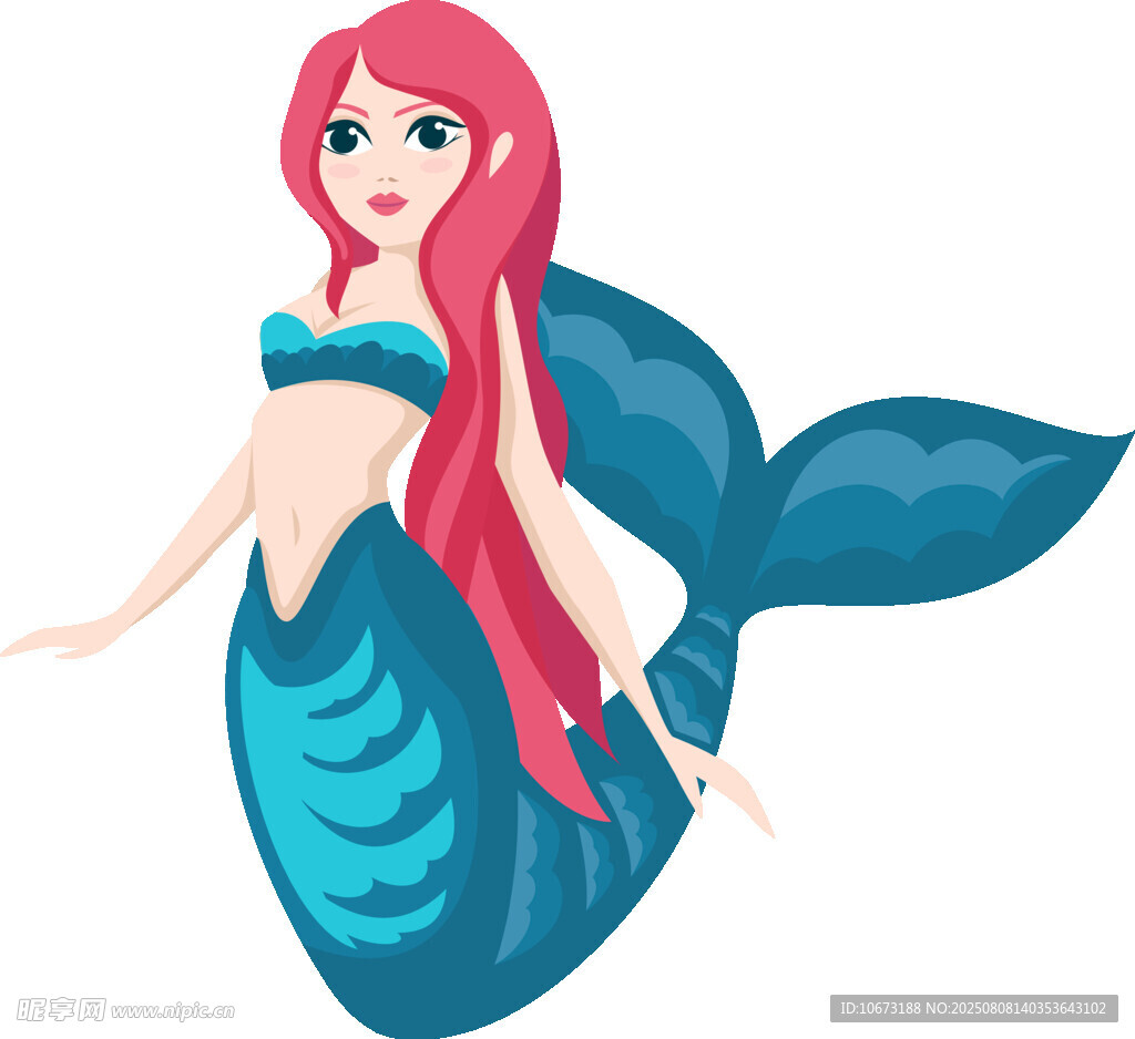 可愛卡通美人魚形象