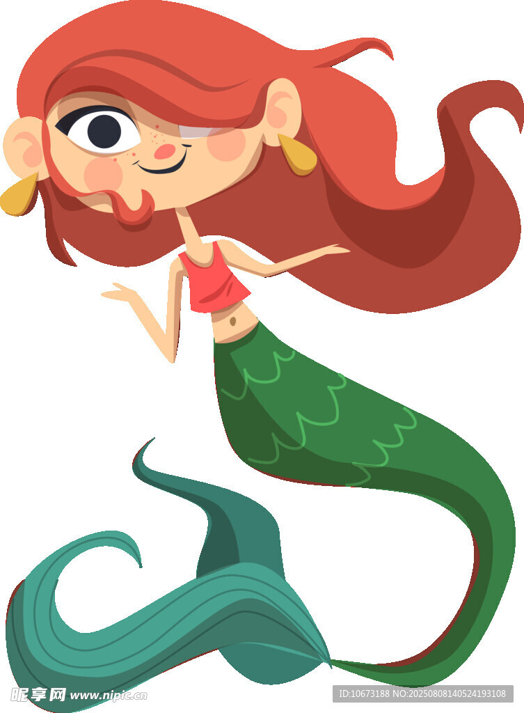 可愛卡通美人魚形象
