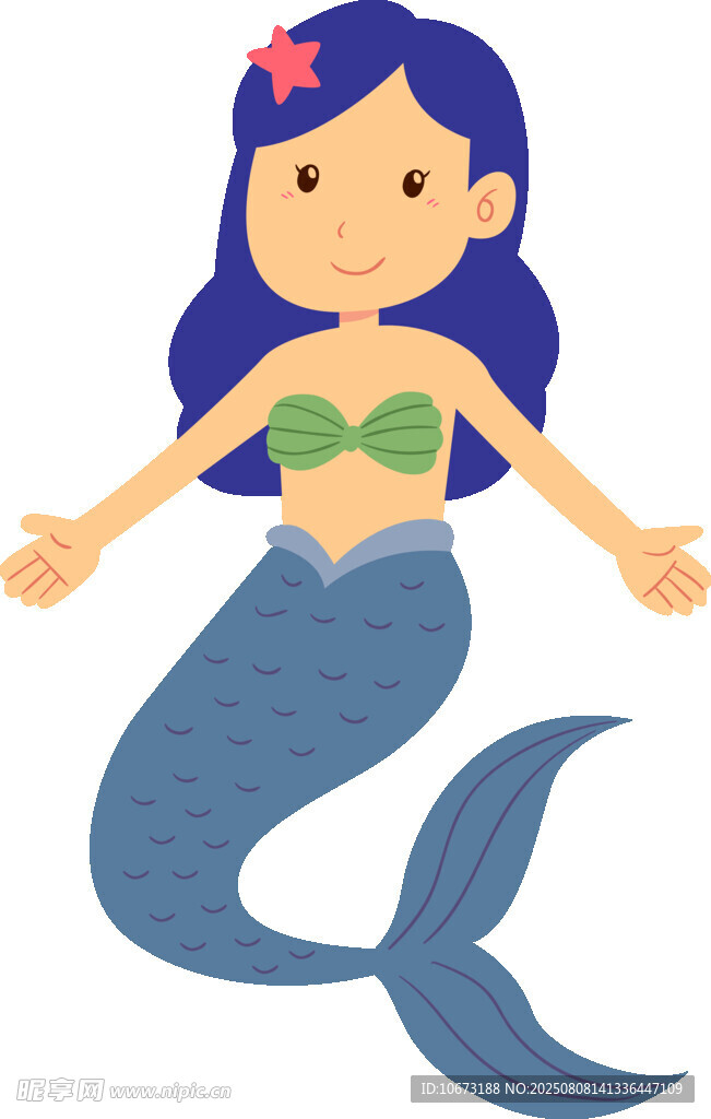 可愛卡通小美人魚形象