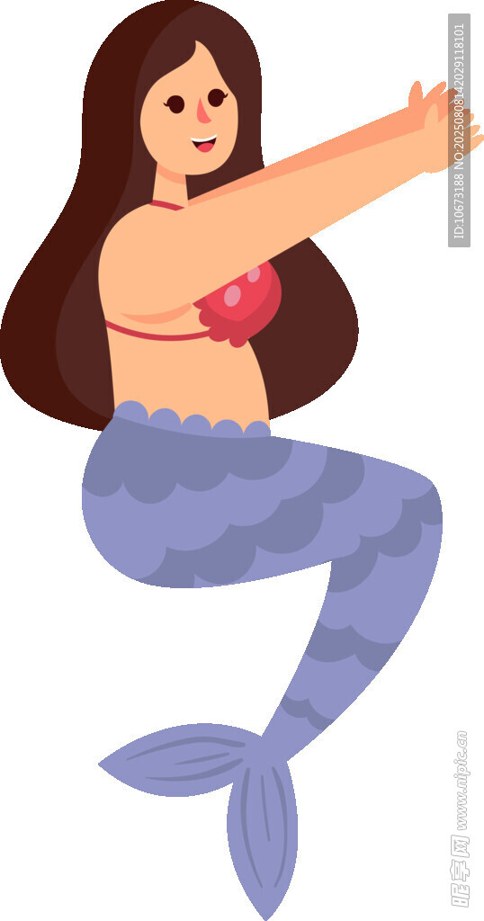 可愛卡通美人魚形象
