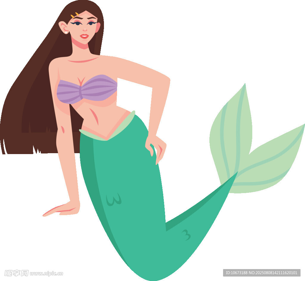 美麗的紫色系美人魚形象