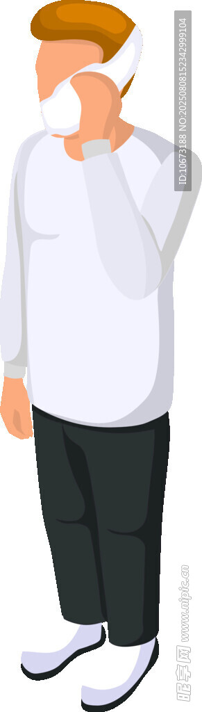 男子撓頸
