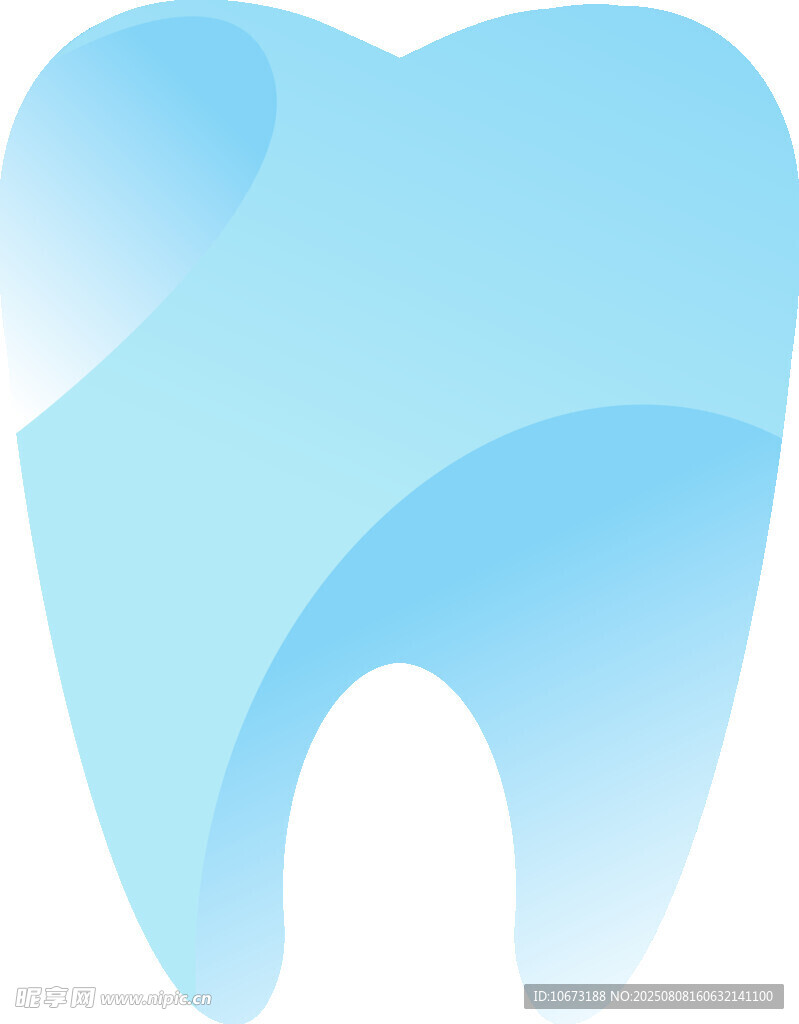 藍(lán)色透明牙齒圖標(biāo)