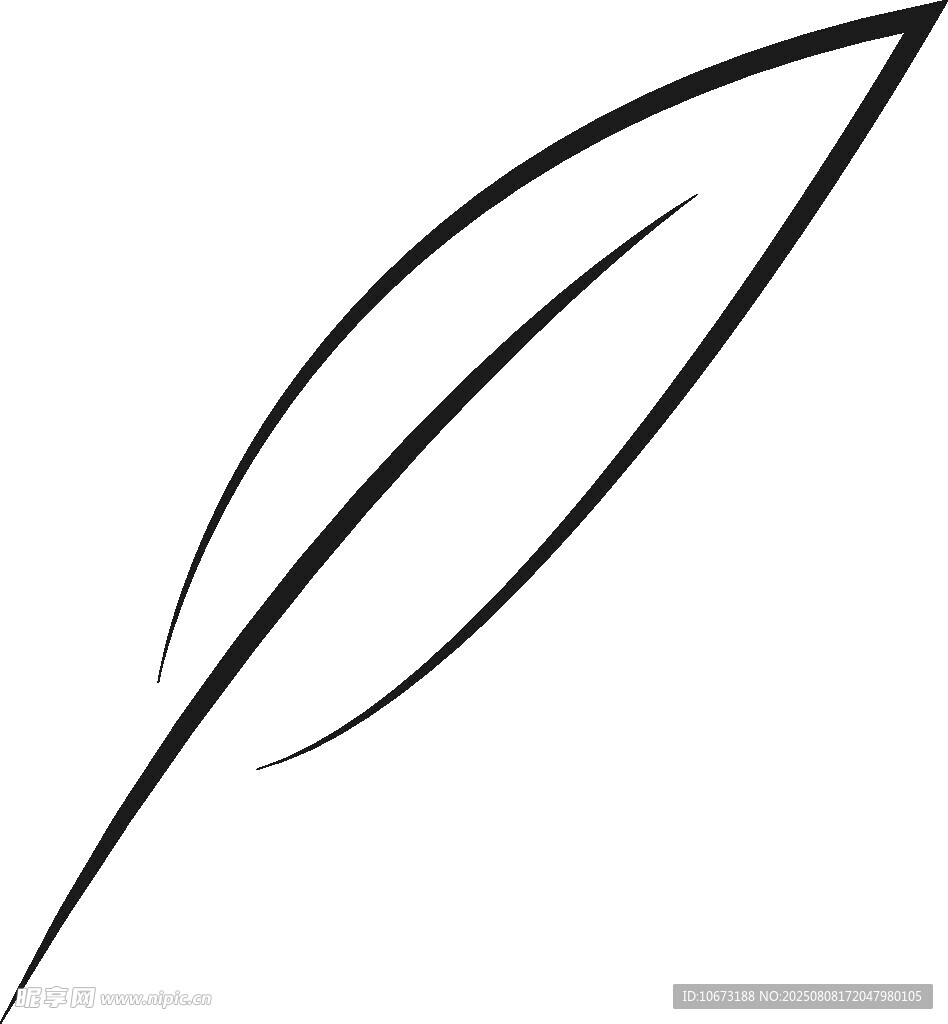簡(jiǎn)約線條勾勒的葉片圖案