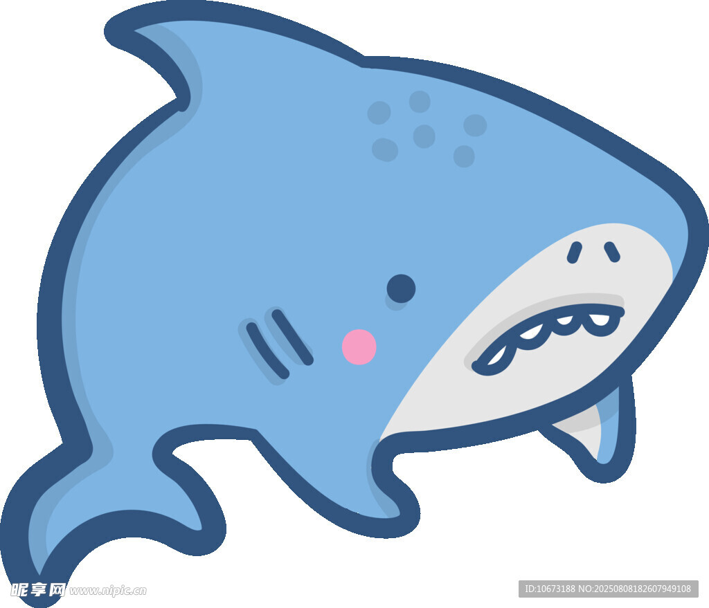 可愛卡通小鯊魚形象