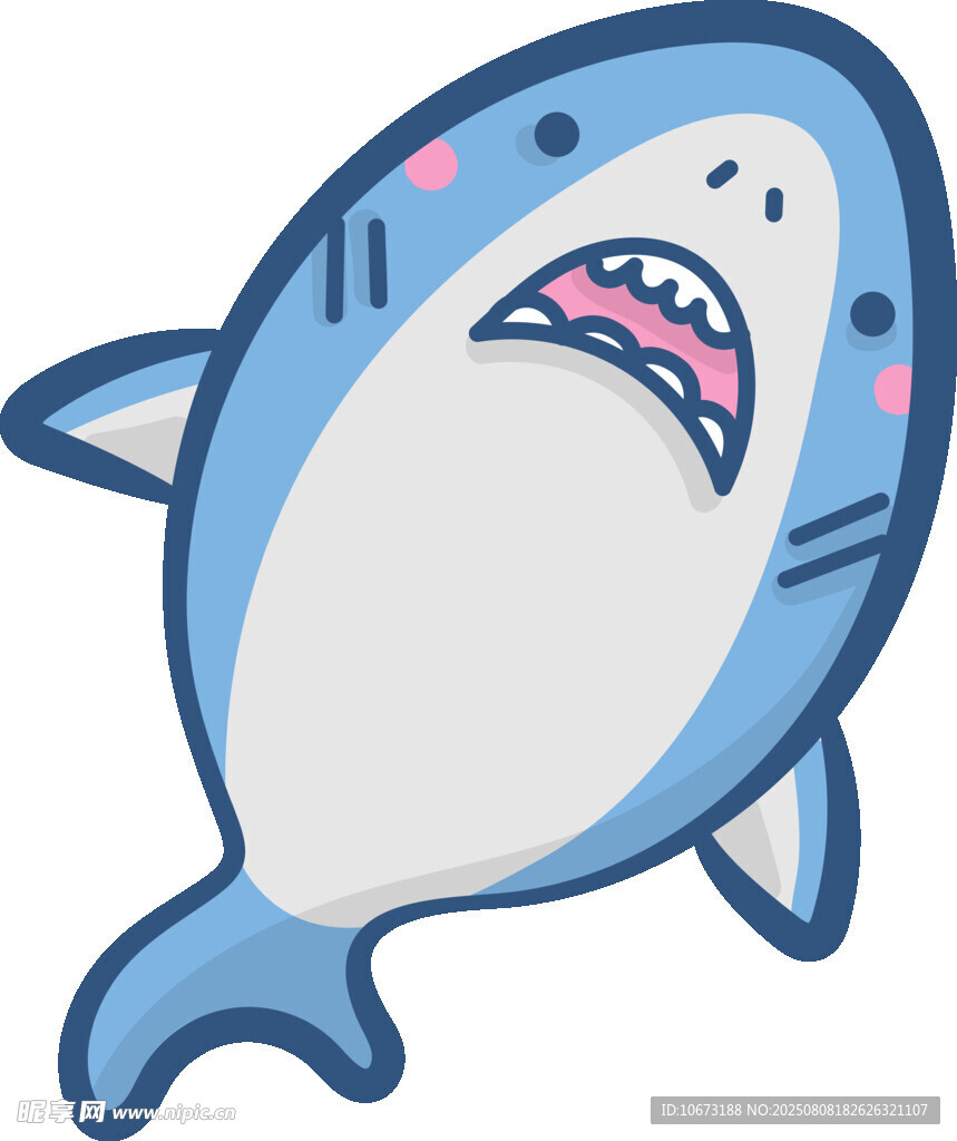 可愛卡通鯊魚形象