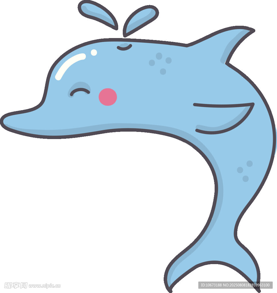 可愛卡通海豚形象