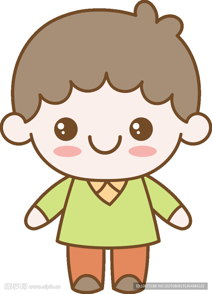 可愛小男孩卡通形象