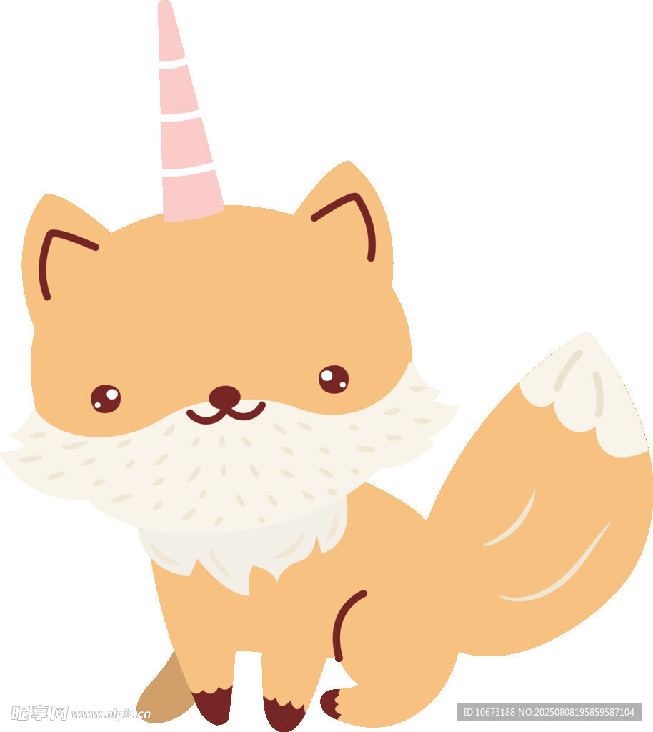 獨角小狐貍插畫