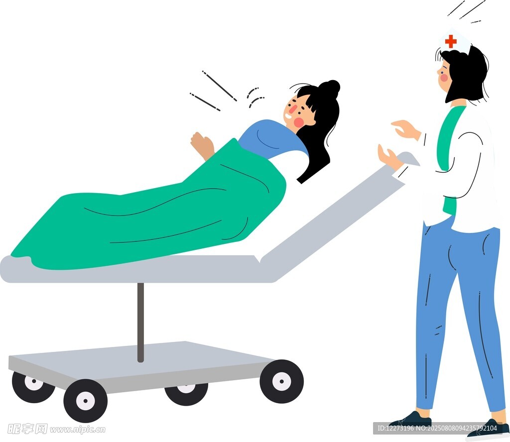 醫(yī)護推病床運送患者