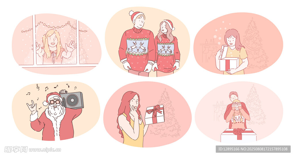 女孩日常攝影生活插畫
