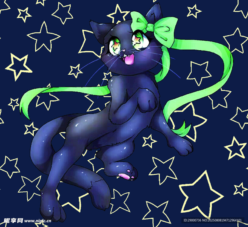星空下的奇幻擬人化生物