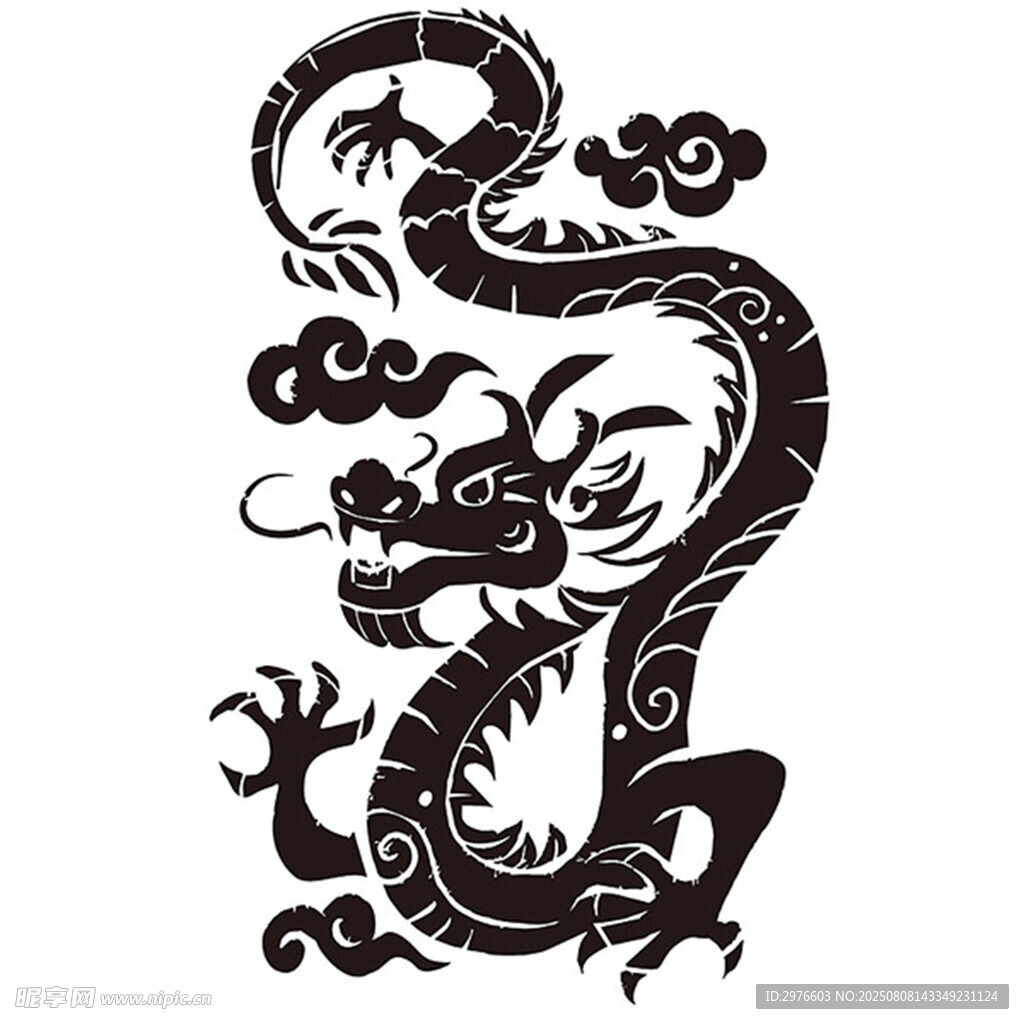 傳統(tǒng)中式龍紋圖案設(shè)計