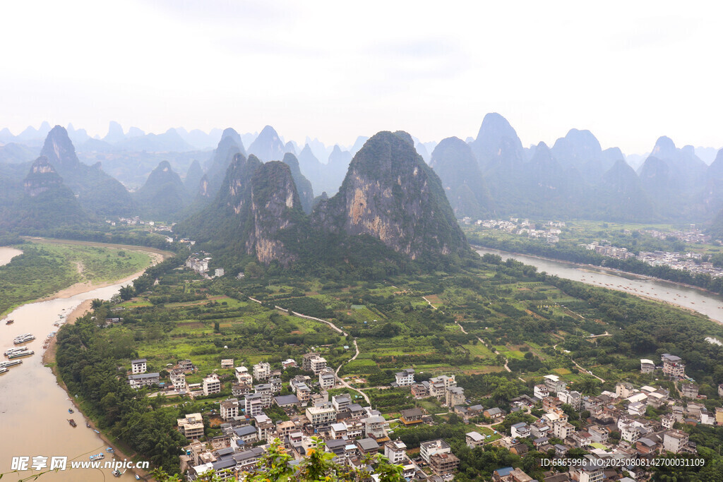 桂林山水風光航拍美景