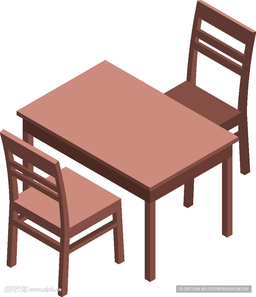 棕色桌椅組合