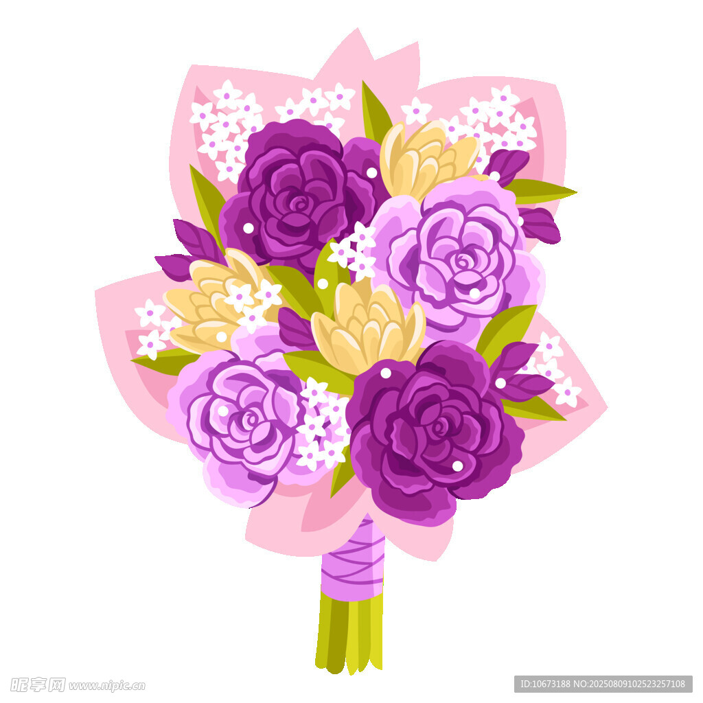 紫色系浪漫鮮花花束