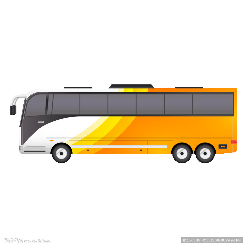 橙白相間長途大巴車
