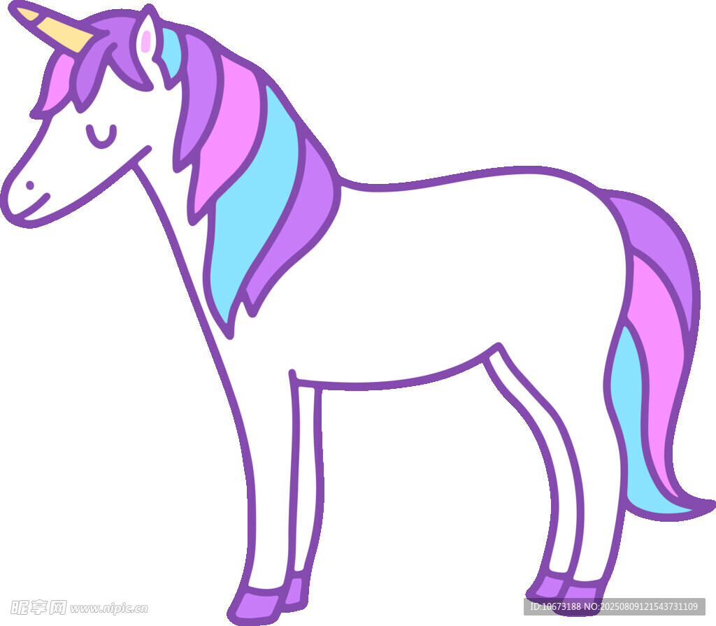 可愛獨(dú)角獸插畫