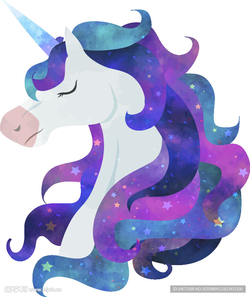 夢幻獨角獸插畫