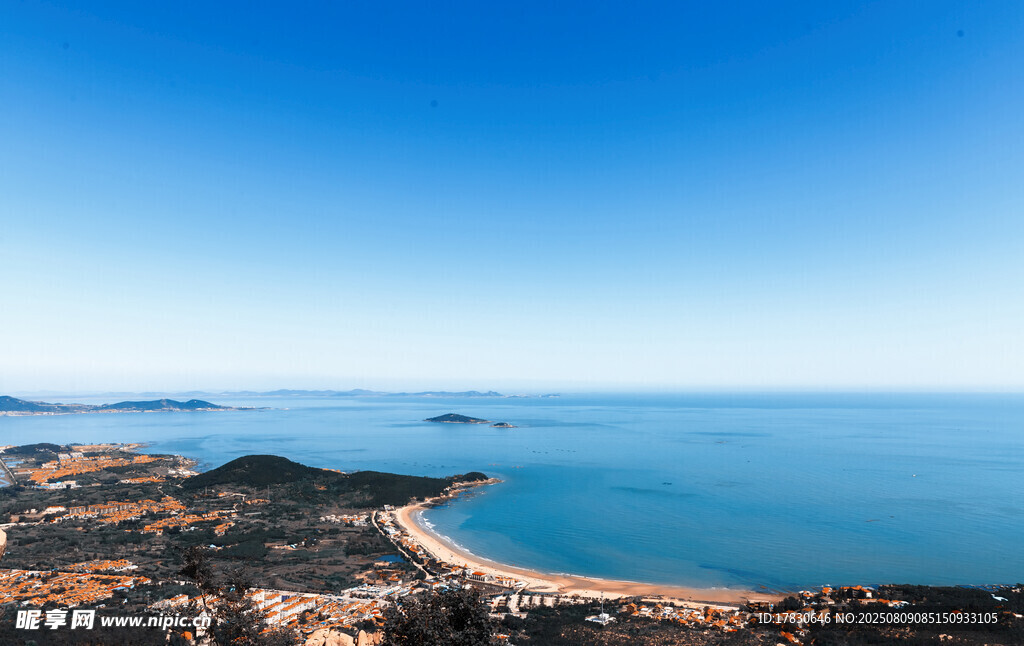 美麗海濱風(fēng)光俯瞰圖
