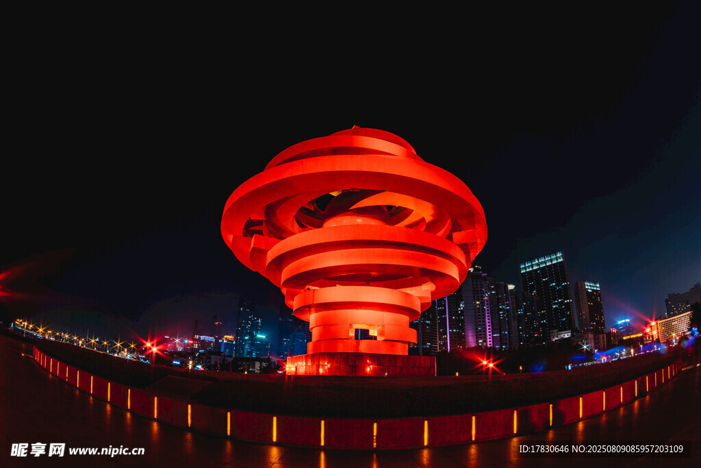 青島五四廣場(chǎng)夜景燈光秀