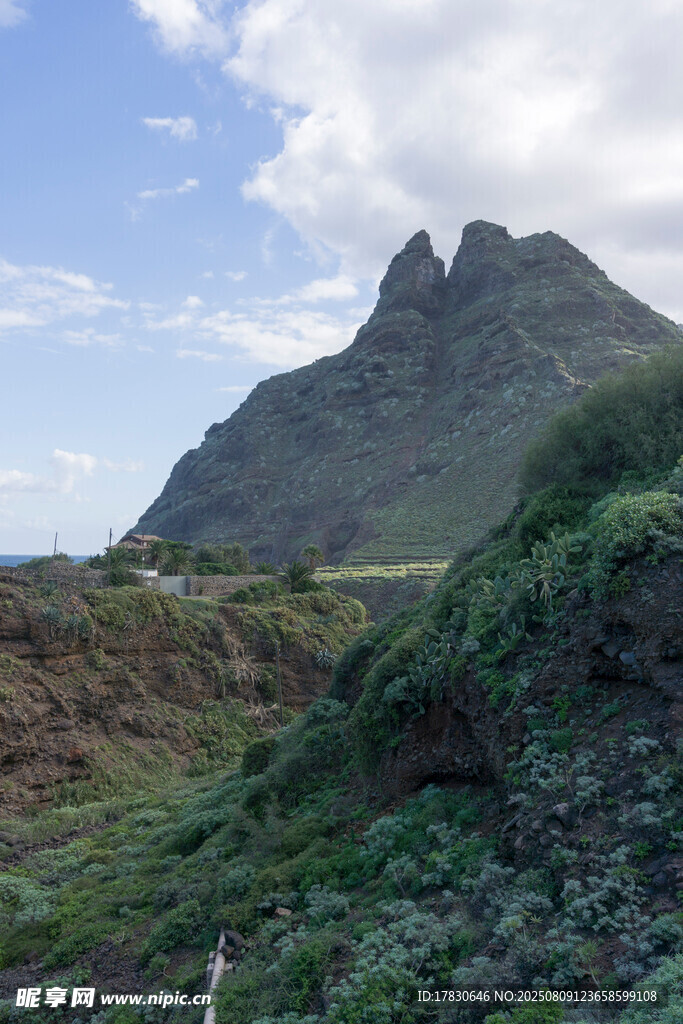 青山綠野間的秀麗山峰