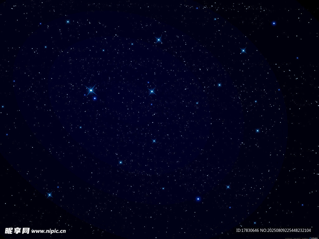 璀璨星空夜景圖