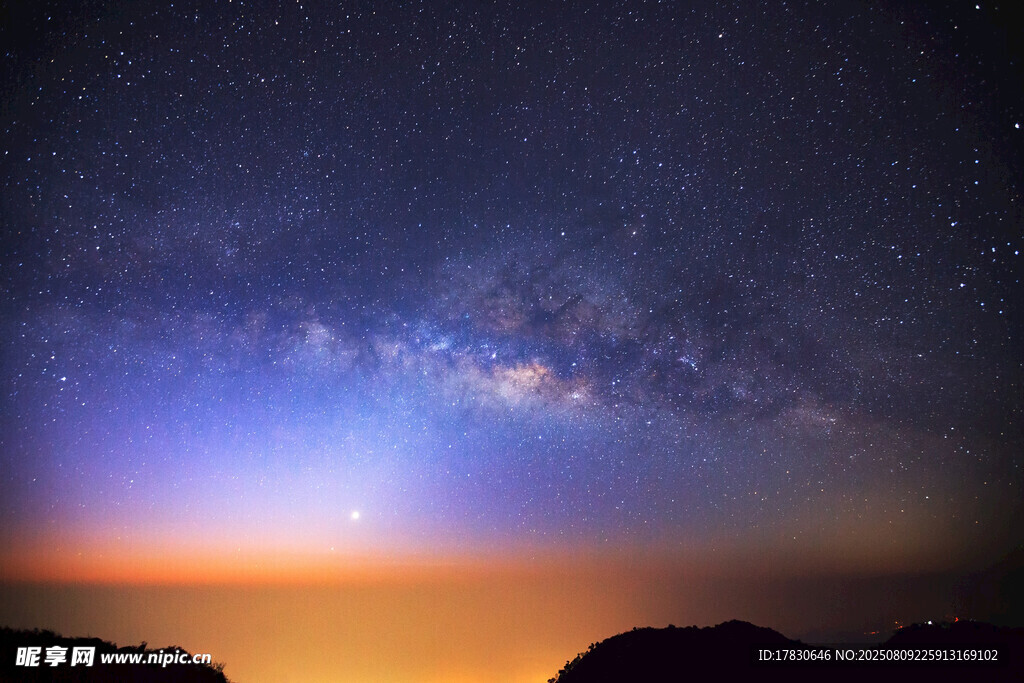壯麗星空下的絕美天際線