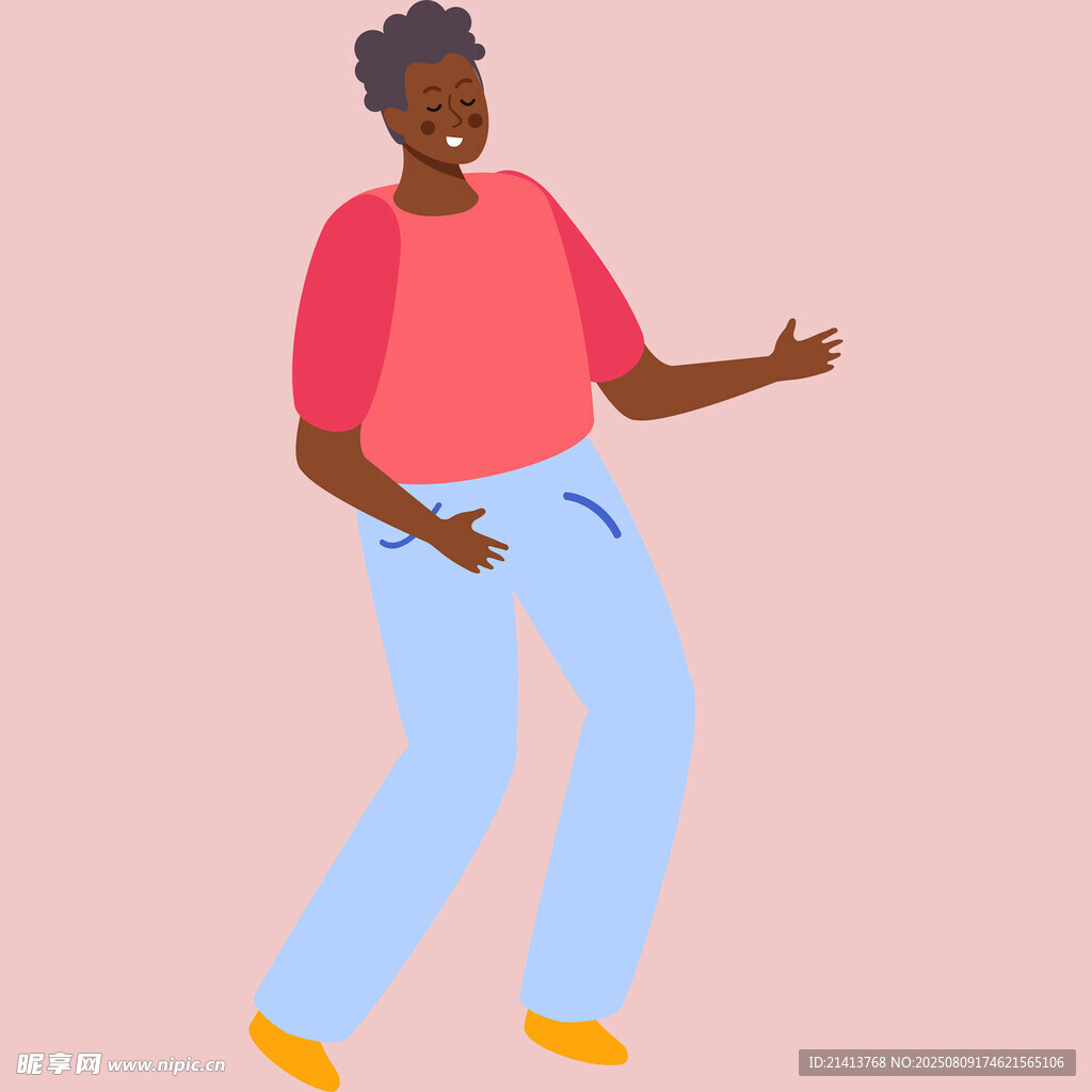 跳舞的黑人男子