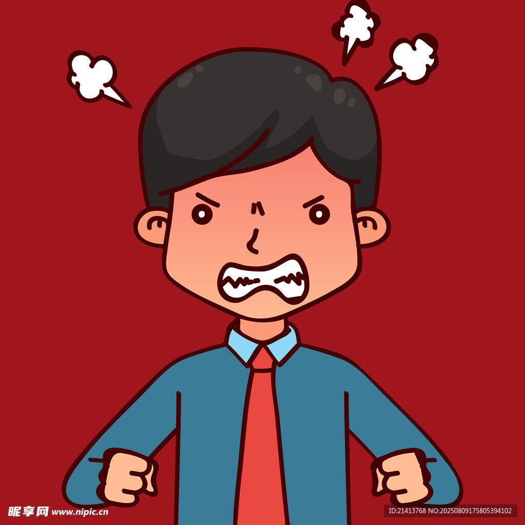 憤怒的職場男性