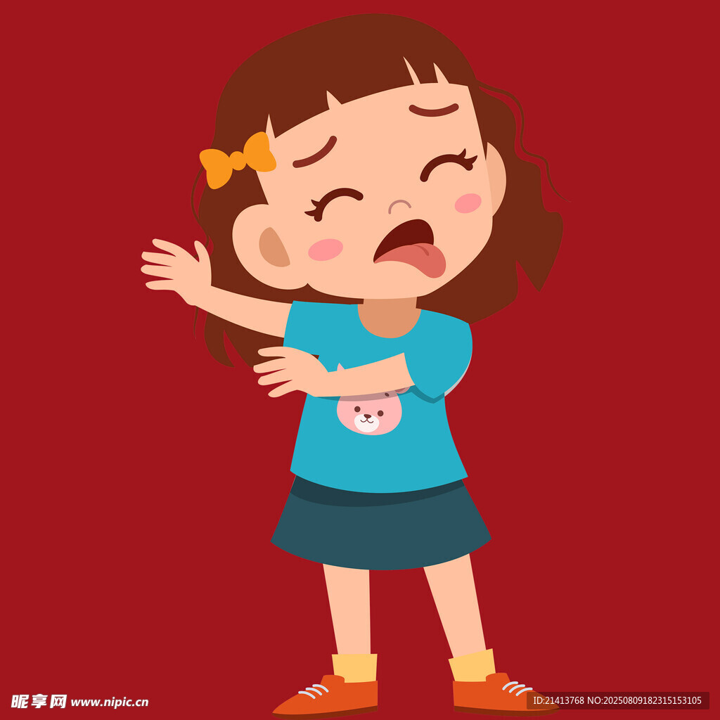哭鬧的小女孩