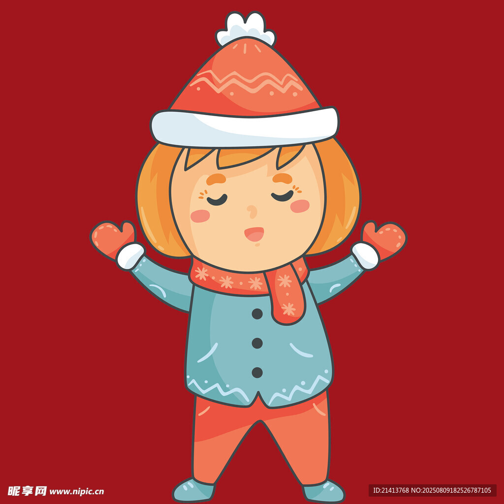 戴帽紅衣小女孩
