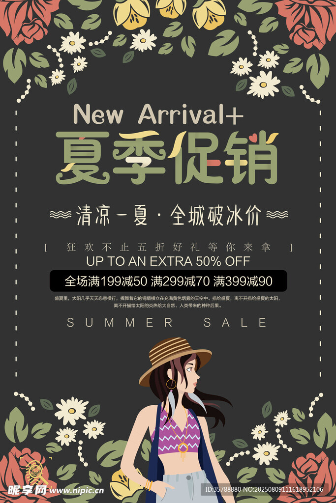 夏季促銷(xiāo)活動(dòng)宣傳海報(bào)