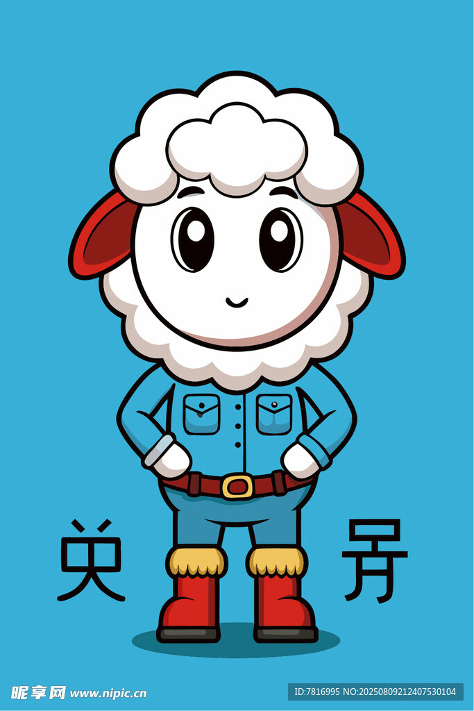 卡通小羊形象