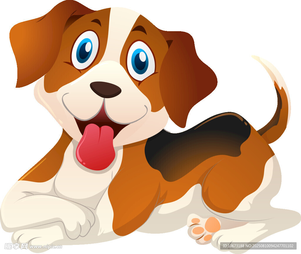 可愛小獵犬趴著吐舌賣萌
