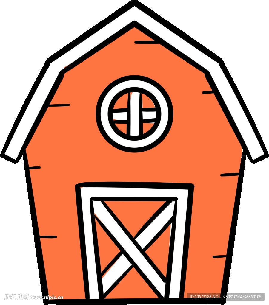 橙色卡通風(fēng)格農(nóng)用谷倉(cāng)