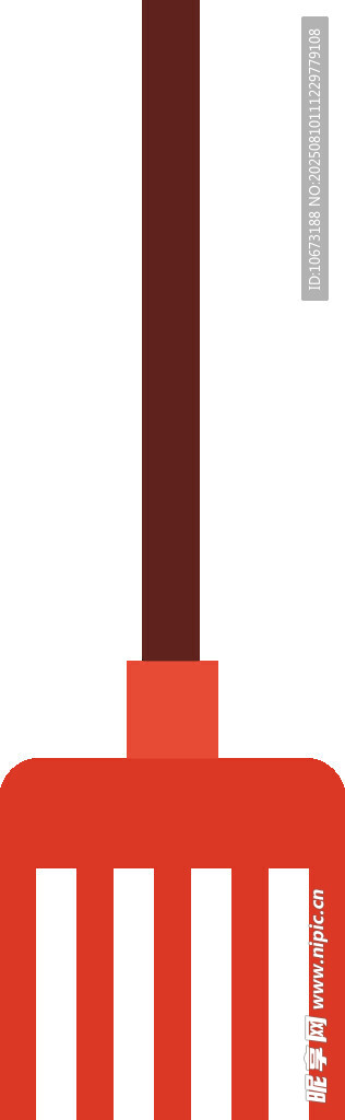 紅色園藝耙