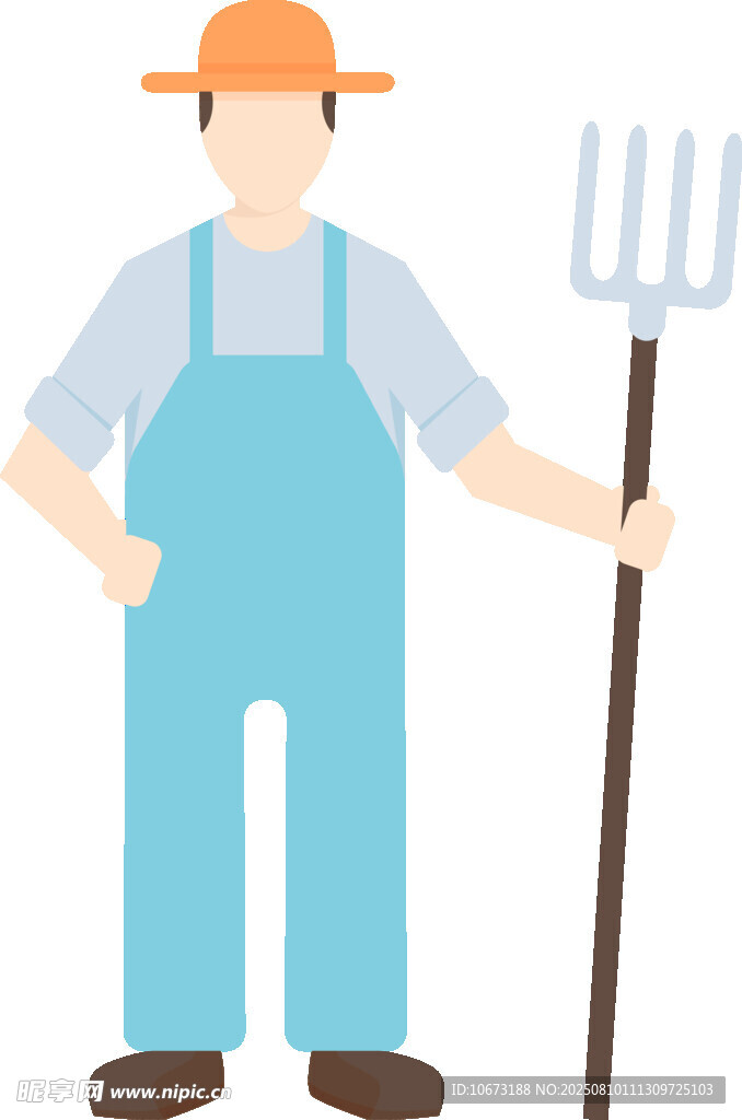 農(nóng)民手持農(nóng)具形象