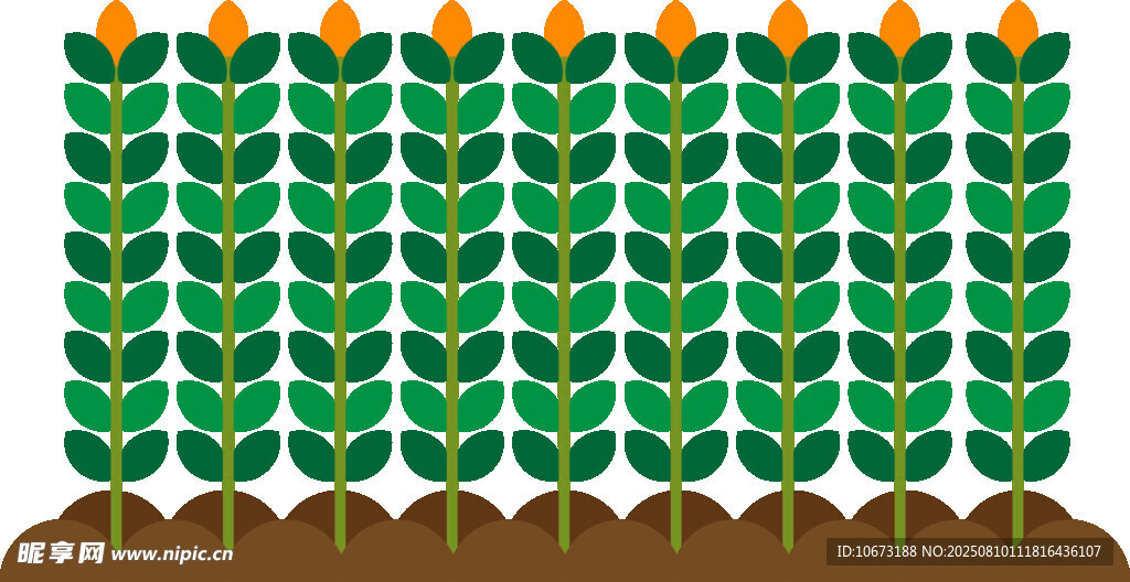 整齊排列的綠植景觀