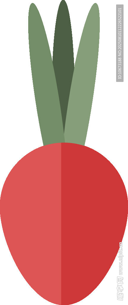 紅色蘿卜插畫