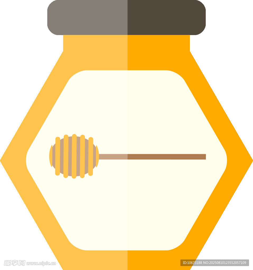 蜂蜜罐與攪拌棒圖標