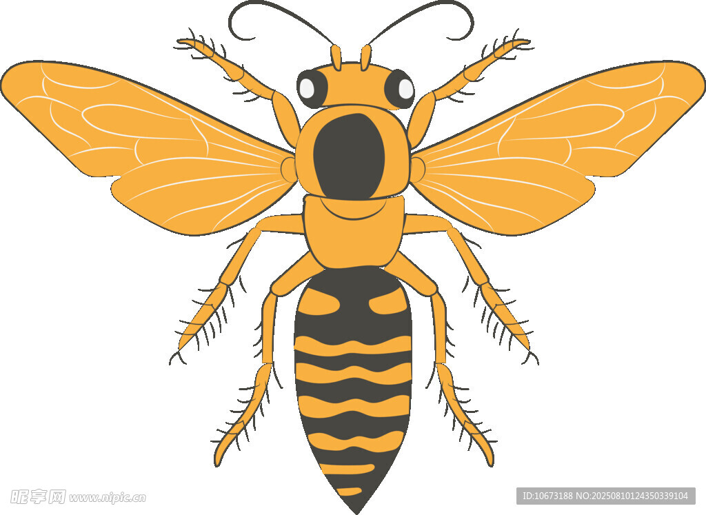 卡通大黃蜂形象插畫
