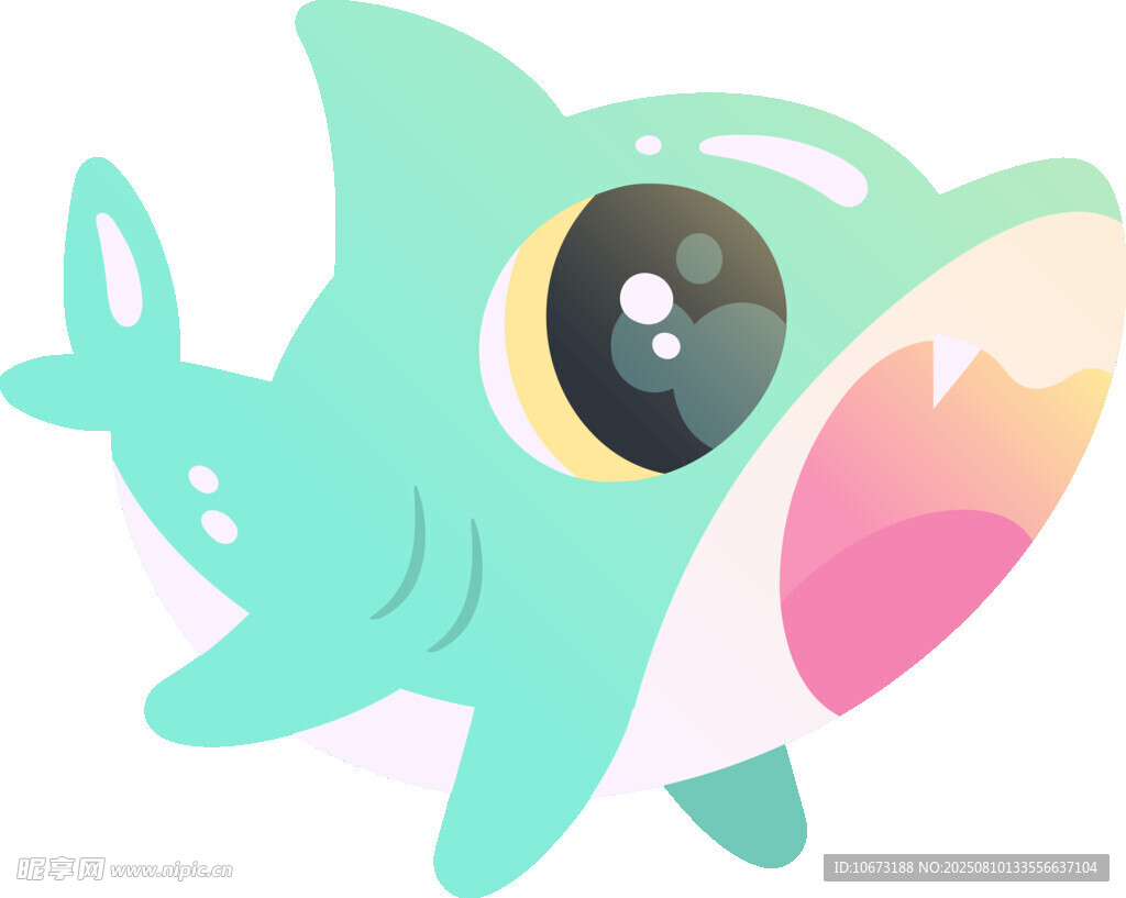 可愛(ài)卡通小鯊魚(yú)形象